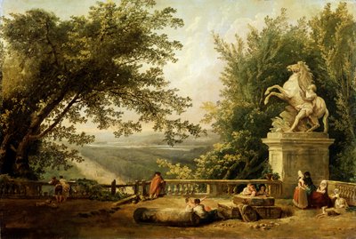 テラスの廃墟、公園、c1780。 作： Hubert Robert