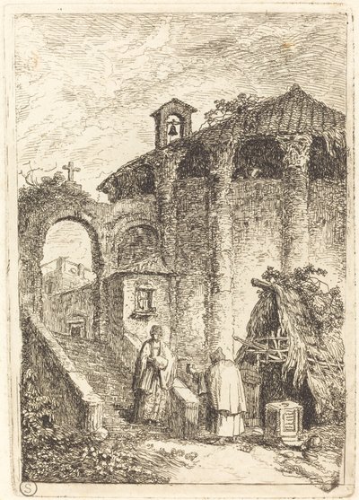 古代寺院 作： Hubert Robert