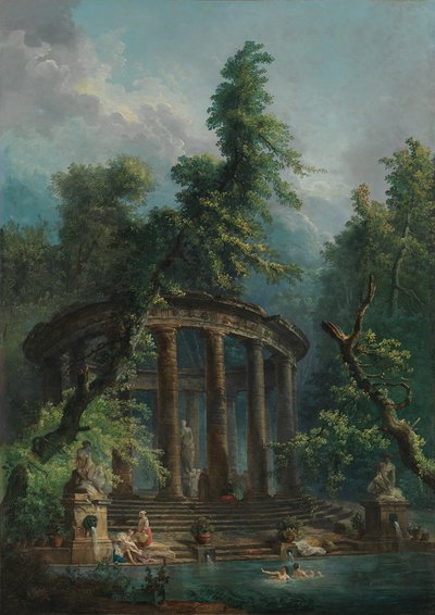 入浴プール。 作： Hubert Robert
