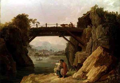 ザ・ブリッジ（油彩・キャンバス） 作： Hubert Robert