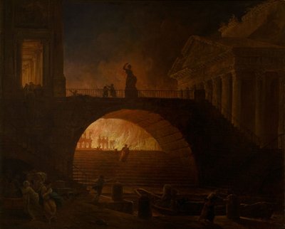 ローマのバーニング 作： Hubert Robert