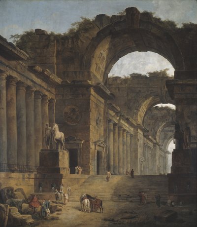 噴水、1787-88 作： Hubert Robert