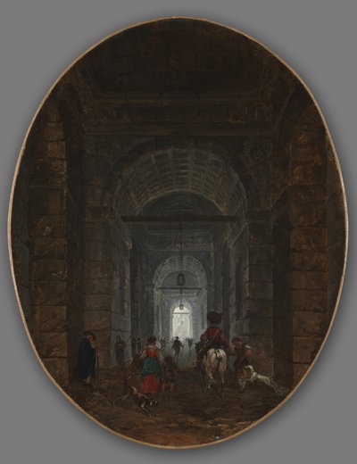ポジリポの洞窟、1769年頃 作： Hubert Robert