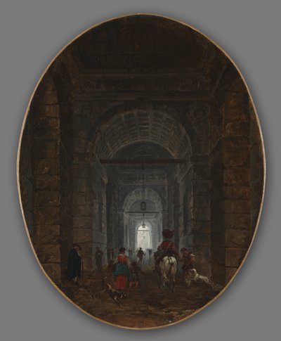 ポジッリポの洞窟、c。 1769。 作： Hubert Robert