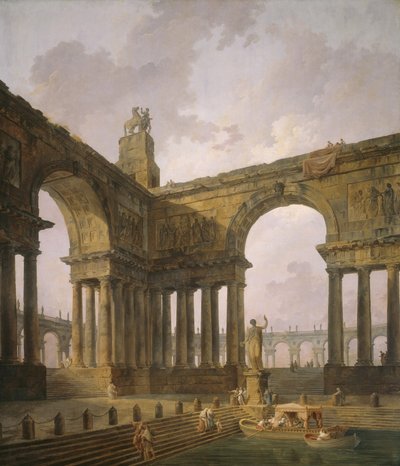 着陸場所、1787-88 作： Hubert Robert