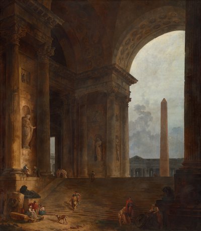 オベリスク、178788。 作： Hubert Robert
