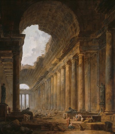 古い寺院、178788。 作： Hubert Robert