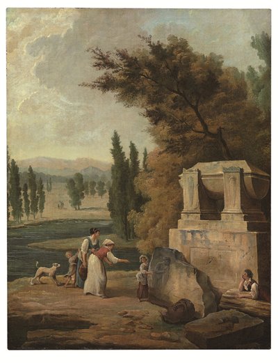エルメノンヴィルの公園（油彩・キャンバス） 作： Hubert Robert