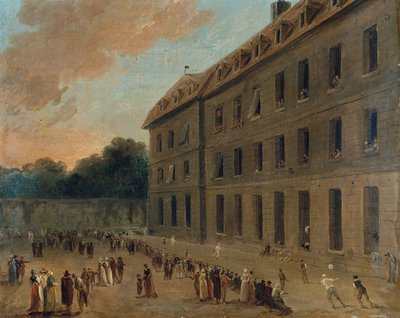 サン・ラザールの囚人、1794年頃。 作： Hubert Robert