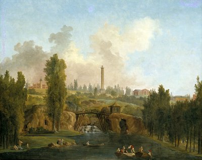 メレヴィル公園の眺め、1790年頃 作： Hubert Robert