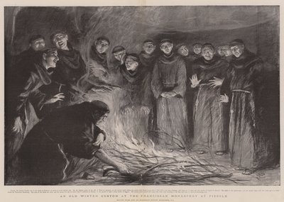 フィエゾレのフランシスコ会修道院での古い冬の習慣 作： Hubert von Herkomer