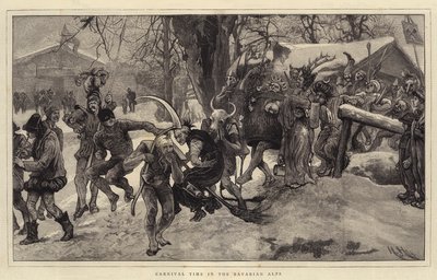 バイエルンアルプスのカーニバルの時間 作： Hubert von Herkomer