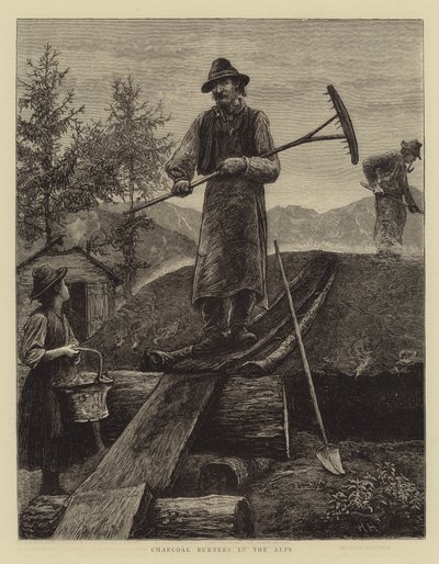 アルプスの木炭バーナー 作： Hubert von Herkomer