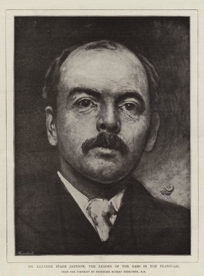 トランスバールの襲撃のリーダーであるLeander Starr Jameson博士 作： Hubert von Herkomer