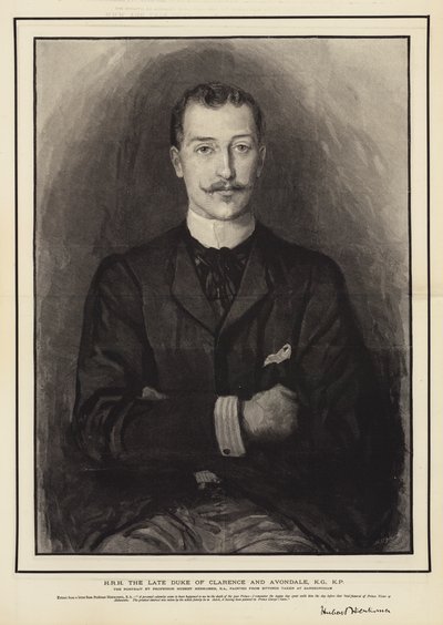 HRHクラレンス後期公爵とエイボンデール、KG、KP 作： Hubert von Herkomer