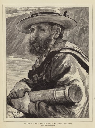 人々の頭、沿岸警備隊員 作： Hubert von Herkomer