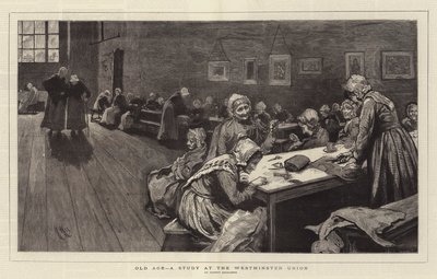 オールドエイジ、ウェストミンスター連合での研究 作： Hubert von Herkomer