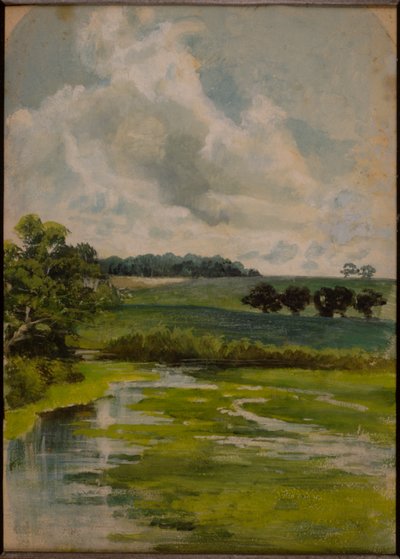 「3つの風景スケッチ」の1つ（258630および258631も参照） 作： Hubert von Herkomer