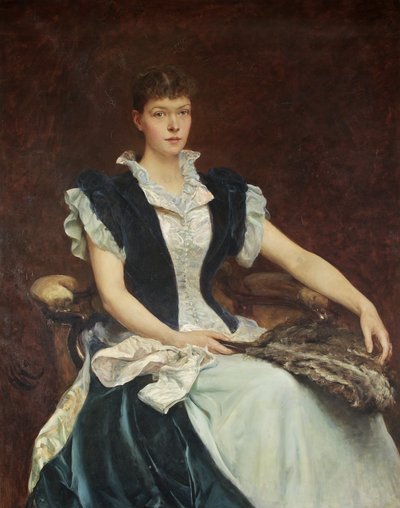 ウォルター・ダーハム夫人の肖像 作： Hubert von Herkomer
