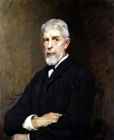 秘書兼副会長のヘンリー・トゥルーマンウッド卿の肖像 作： Hubert von Herkomer