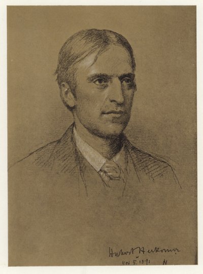 Hubert Herkomerの自画像 作： Hubert von Herkomer