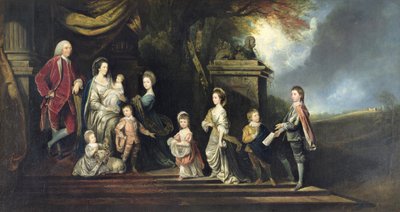 ジョン2世のエグモント伯爵（1711-1770）とその家族、1770年頃 作： Hugh Barron