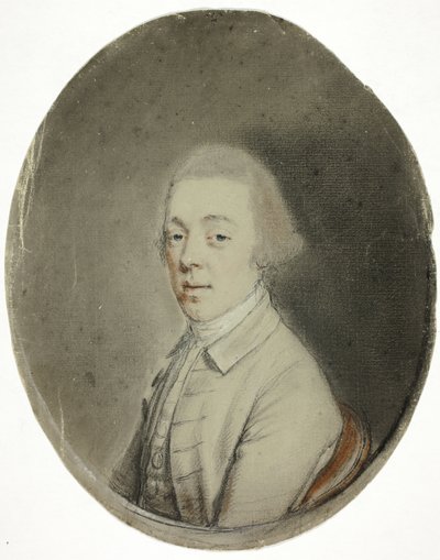 男の肖像 作： Hugh Douglas Hamilton