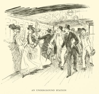 地下鉄の駅（彫刻 作： Hugh Thomson