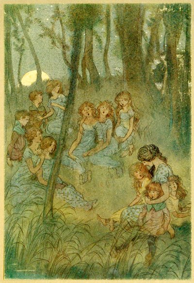 そして毎晩の牧草地の妖精、あなたが歌っているのを見て、1910年のウィンザーのメリーワイフから. 作： Hugh Thomson