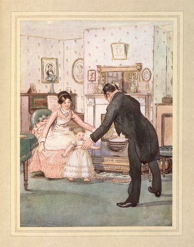 J・M・バリーの「立派なクリクトン」より、子供と執事 作： Hugh Thomson