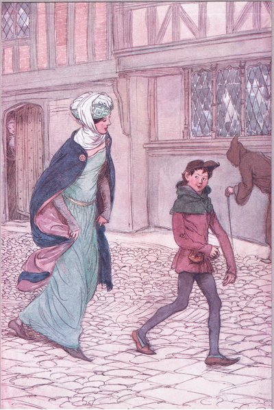 "I had rather forsooth, go before a man like a dwarf, but also follow him like a dwarf", The Merry Wives of Windsor（ウィンザーの陽気な女房たち）の挿絵。 作： Hugh Thomson