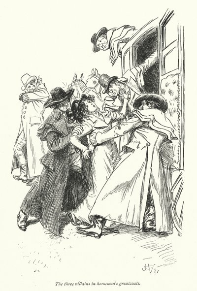 ジェーン・オースティンの「ノーサンガー・アビー」のイラスト（リトグラフ 作： Hugh Thomson