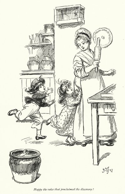 ジェーン・オースティンの「ノーサンガー・アビー」のイラスト（リトグラフ 作： Hugh Thomson