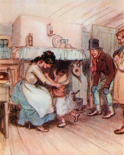 チャールズ・ディケンズのチャイムのイラスト 作： Hugh Thomson