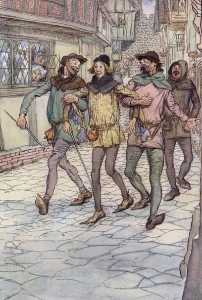 ウィンザーの陽気な妻のイラスト 作： Hugh Thomson