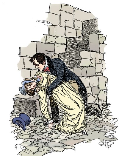 ジェーンオースティンの説得、1897年の場面 作： Hugh Thomson