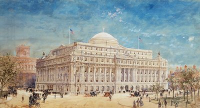 ニューヨークの米国税関の予備提案のレンダリング 作： Hughson Frederick Hawley