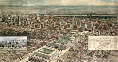 ペンシルバニア駅、7番街と32番街、ニューヨーク市、ケッターリヌスによって刻まれた、1910 作： Hughson Frederick Hawley