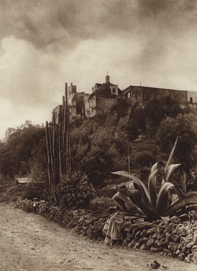 メキシコ：テペパム教会（モノクロ写真） 作： Hugo Brehme