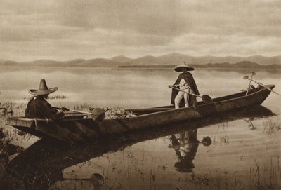 メキシコ：ラグーナ・デ・パツクアロ（モノクロ写真） 作： Hugo Brehme