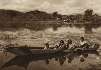 メキシコ：ラグーナ・デ・パツクアロ（モノクロ写真） 作： Hugo Brehme