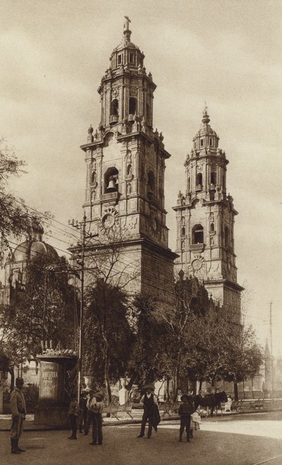 メキシコ：モレリア、ラ・カテドラル（モノクロ写真） 作： Hugo Brehme