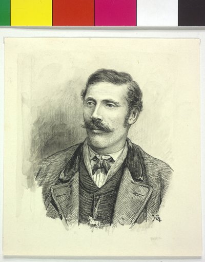 黒いタイプで描かれたドイツ人フォン・カリンシアのアビー・ドローイング 作： Hugo Charlemont
