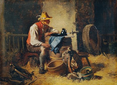 納屋で 作： Hugo Kauffmann