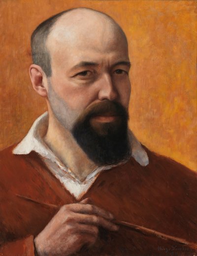 自画像、1914 年。 作： Hugo Simberg