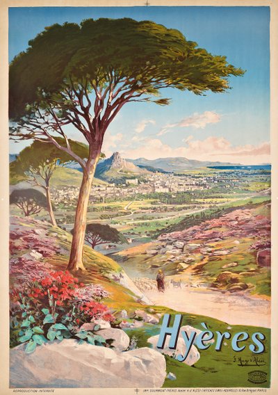 フランスのイエール、1900年のポスター広告 作： Hugo d Alesi