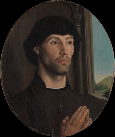 男の肖像、ca。 1475年。 作： Hugo van der Goes
