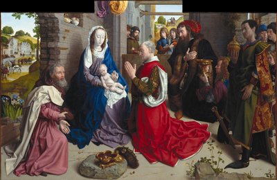 キングスモンフォルテ祭壇の礼拝、1470年頃 作： Hugo van der Goes