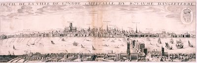 南からのロンドンの眺め、1643年 作： Hugue Picart