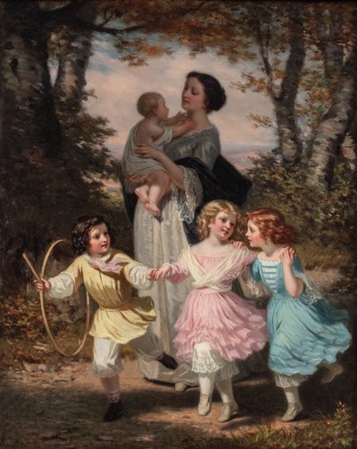 母と子、1840〜80年頃（キャンバスに油彩） 作： Hugues Merle